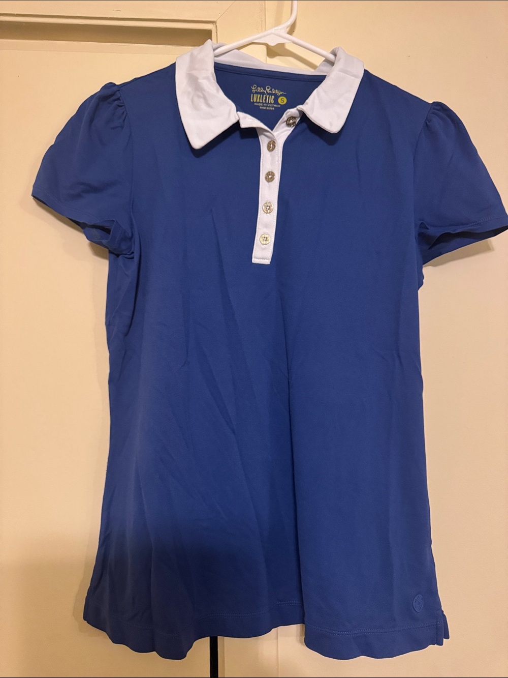 Lilly Pulitzer Cobalt Blue Top with White Collar